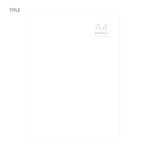 Title - A4 size slim undated monthly planner