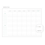 Monthly plan - Mellow pattern undated weekly diary