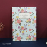 Blue flower - Mellow pattern undated weekly diary