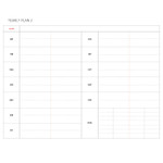Yearly plan 2 - Even odds undated weekly diary scheduler