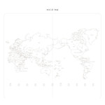 World map - 2018 Moment small undated daily diary