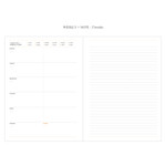 Weekly + Note - Prism spiral undated weekly scheduler