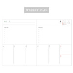 Weekly plan - 2018 Licoco flower pattern small dated weekly diary