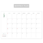Monthly plan - 2018 Licoco flower pattern small dated weekly diary