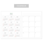 Calendar - 2018 Licoco flower pattern small dated weekly diary