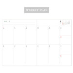 Weekly plan - 2018 Licoco flower pattern small dated weekly diary