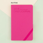 Hot pink - 2018 Simple dated small daily journal scheduler 