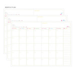 Monthly plan - Bon voyage city undated weekly planner
