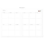 Yearly plan - Afternoon undated weekly diary