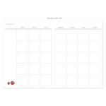 Monthly plan - Afternoon undated weekly diary