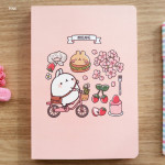 Pink - Molang undated weekly diary agenda