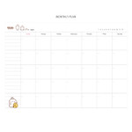 Monthly plan - Molang undated weekly diary agenda
