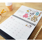 2018 Molang illustration spiral bound medium desk calendar