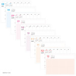 Monthly plan - 2018 Pattern standing dated monthly planner