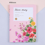 Hibiscus - Flower illustration undated weekly diary