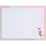 Monthly plan - Flower illustration undated weekly diary