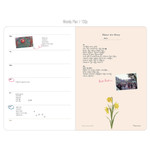 Weekly plan - Flower illustration undated weekly diary