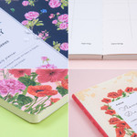 Detail of Flower illustration undated weekly diary