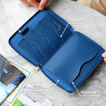 Composition of Travel brief zip around pocket wallet organizer