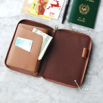 Fabric - Travel brief zip around pocket wallet organizer