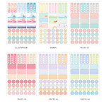 Option - Colorful deco transparent clear sticker set 