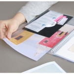 Becoming A4 size clear pockets document file holder 