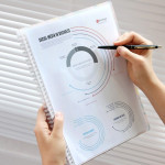 Becoming A4 size clear pockets document file holder