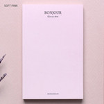 Soft pink - Dash and Dot Bonjour memo writing notepad 100 sheets