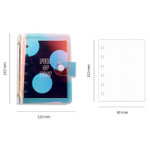 Size of Retro 6-ring small graph grid notebook