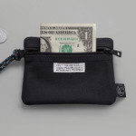 Front - BNTP Double pocket small zipper pouch with strap