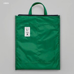 Green - BNTP Coated cotton large document tote bag
