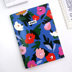 Blue - Pattern mini small lined notebook