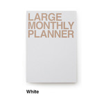 White - Large 16 months undated monthly planner scheduler