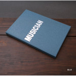 Blue - Musician hardcover manuscript paper notebook