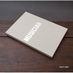 Light gray - Musician hardcover manuscript paper notebook