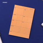 Orange - Today's diet schedule notepad