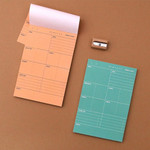 Today's diet schedule notepad