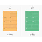 Today's diet schedule notepad