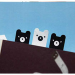 Smile sticky memo notes bookmark tabs - bear