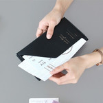 Black - Iconic Slit passport cover case holder wallet