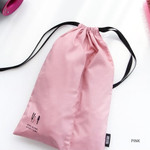 Pink - Split hair straightener flat iron drawstring pouch