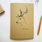 O-check Deer A5 size 3 square sections notebook