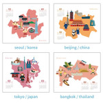 2019 Illustration monthly calendar