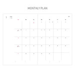 Monthly plan - 2019 Dear moon large dated weekly diary
