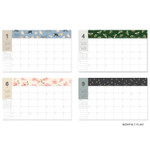 Monthly planner - 2019 Pattern spiral bound desk dated monthly planner