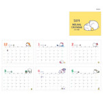 Front - 2019 Molang spiral bound standing desk calendar