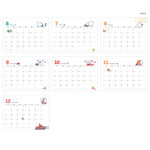Front - 2019 Molang spiral bound standing desk calendar