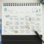 Bookcodi 2019 Molang spiral bound standing desk calendar