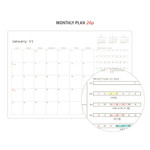 Monthly plan - 2019 Brilliant simple dated weekly planner