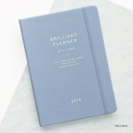 Pale blue - 2019 Brilliant simple dated weekly planner